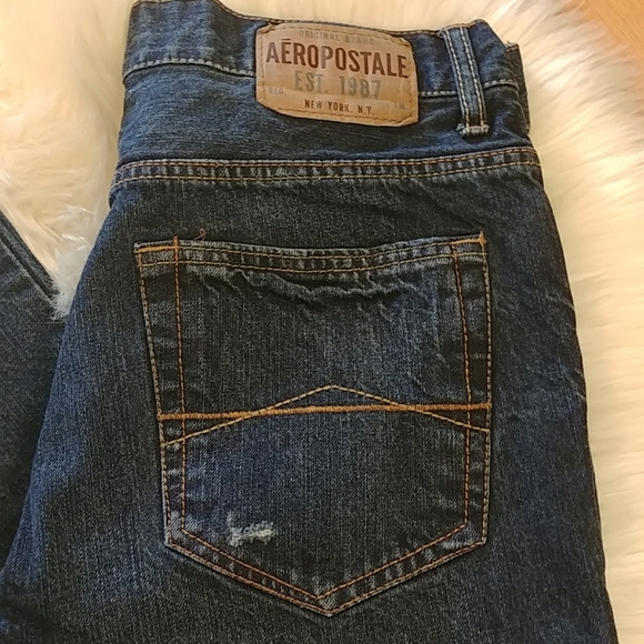 Aeropostale Men Distressed Essex Straight Leg Jean - Picture 2 of 10